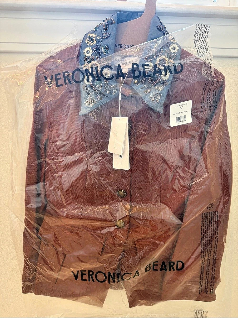 Veronica Beard Laramie Dickey Jacket Brown & Blue Size Small NWT